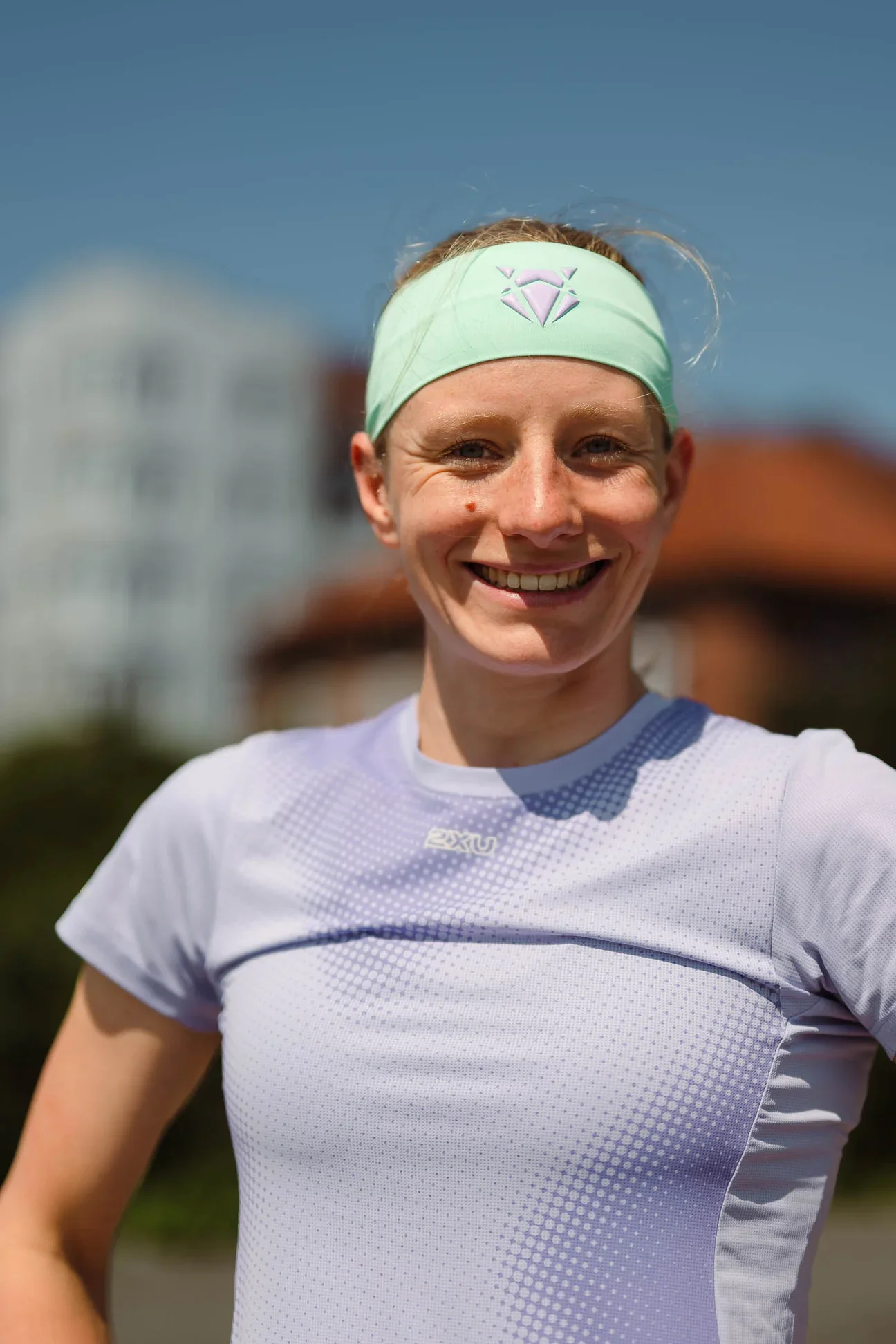Lightweight Headband Narrow Mint Purple - Image 4